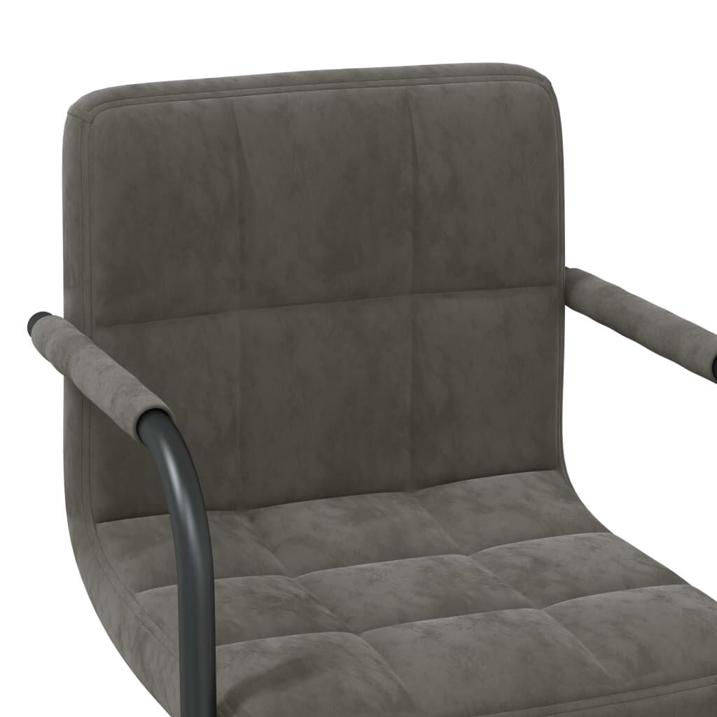 vidaXL Swivel Dining Chairs 2 pcs Dark Grey Velvet