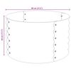 vidaXL Garden Raised Bed 80x80x44 cm Galvanised Steel Grey