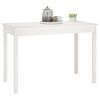vidaXL Dining Table White 110x55x75 cm Solid Wood Pine