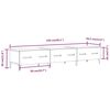 vidaXL TV Cabinet Black 150x34,5x30 cm Engineered Wood