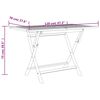 vidaXL Folding Garden Table Grey 120x70x75 cm Solid Wood Teak