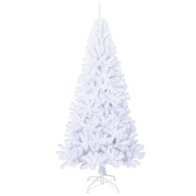 vidaXL Artificial Christmas Tree with Thick Branches White 180 cm PVC, white vidaXL Artificial Christmas Tree with Thick Branches White 180 cm PVC