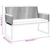 vidaXL 4 Piece Garden Lounge Set with Cushions Black Steel