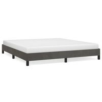 vidaXL Bed Frame without Mattress Dark Grey 183x203 cm King Velvet, dark grey vidaXL Bed Frame without Mattress Dark Grey 183x203 cm King Velvet