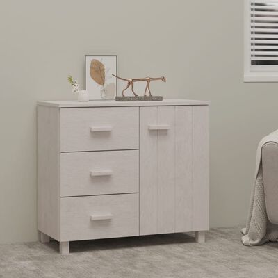 vidaXL Sideboard HAMAR White 90x40x80 cm Solid Pinewood, white vidaXL Sideboard HAMAR White 90x40x80 cm Solid Pinewood