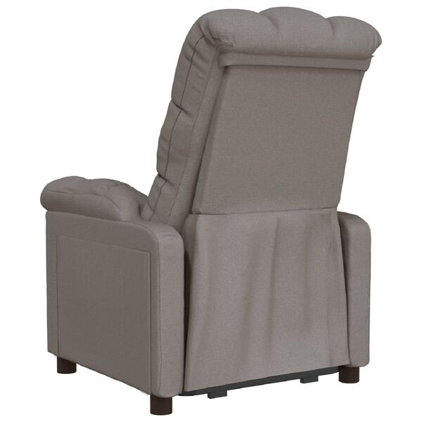 vidaXL Recliner Chair Taupe Fabric