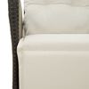 vidaXL Reclining Garden Chairs 2 pcs with Footrest Black Poly Rattan