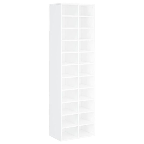 vidaXL Shoe Cabinet White 54x34x183 cm Engineered Wood