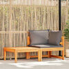 vidaXL 2 Piece Garden Lounge Set with Dark Grey Cushions Acacia Wood