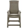 vidaXL Garden Reclining Chairs 2 pcs Plastic Mocca