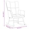 vidaXL Rocking Chair with a Stool Cream White Velvet
