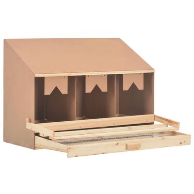 vidaXL Chicken Laying Nest 3 Compartments 93x40x65 cm Solid Pine Wood,  vidaXL Chicken Laying Nest 3 Compartments 93x40x65 cm Solid Pine Wood