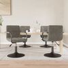 vidaXL Swivel Dining Chairs 4 pcs Light Grey Velvet