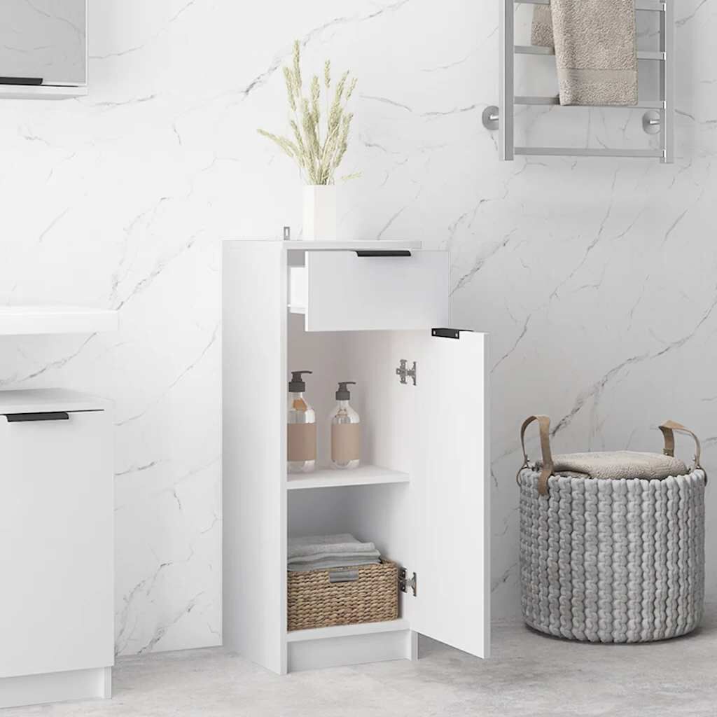 vidaXL Bathroom Cabinet White 32x34x90 cm Engineered Wood