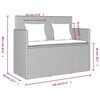 vidaXL Garden Bench with Cushions Black Poly Rattan