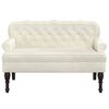 vidaXL Bench with Backrest Cream 119.5x64.5x75 cm Velvet