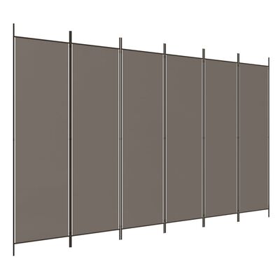 vidaXL 6-Panel Room Divider Anthracite 300x220 cm Fabric