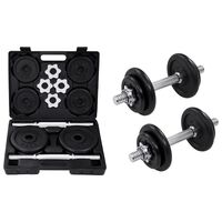 vidaXL 15 Piece Dumbbell set 20 kg Cast Iron,  vidaXL 15 Piece Dumbbell set 20 kg Cast Iron