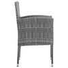 vidaXL 7 Piece Garden Dining Set Poly Rattan Anthracite