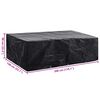 vidaXL Garden Furniture Cover 8 Person Poly Rattan Set 10 Eyelets 300x140cm