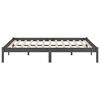 vidaXL Bed Frame without Mattress Grey Solid Wood 160x200 cm