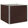 vidaXL Raised Garden Bed Brown 100x100x77 cm Galvanised Steel