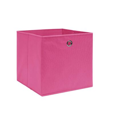 vidaXL Storage Boxes 4 pcs Non-woven Fabric 28x28x28 cm Pink