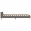 vidaXL Bed Frame without Mattress Dark Grey 92x187 cm Single Fabric