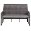 vidaXL 2 Piece Garden Lounge Set with Cushions Poly Rattan Grey