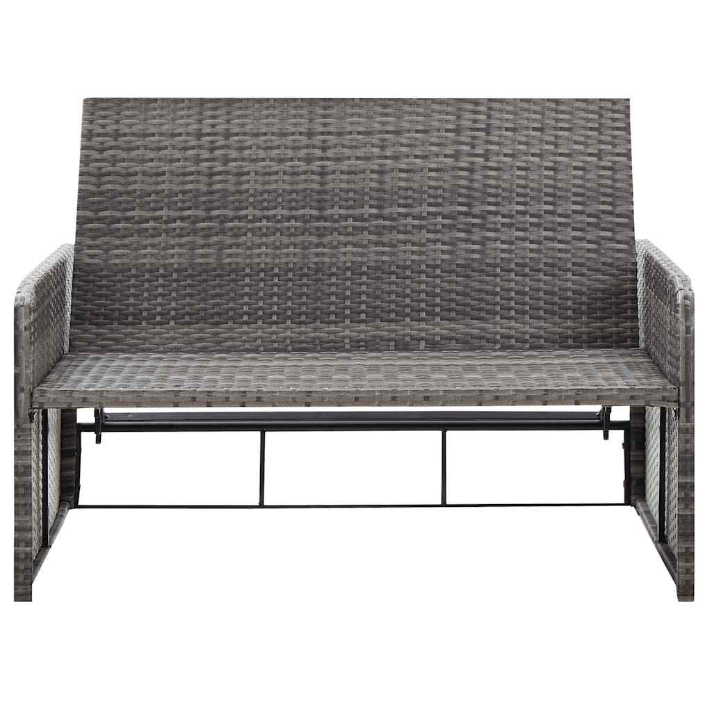 vidaXL 2 Piece Garden Lounge Set with Cushions Poly Rattan Grey