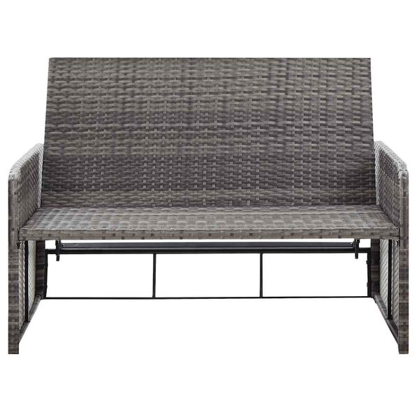 vidaXL 2 Piece Garden Lounge Set with Cushions Poly Rattan Grey