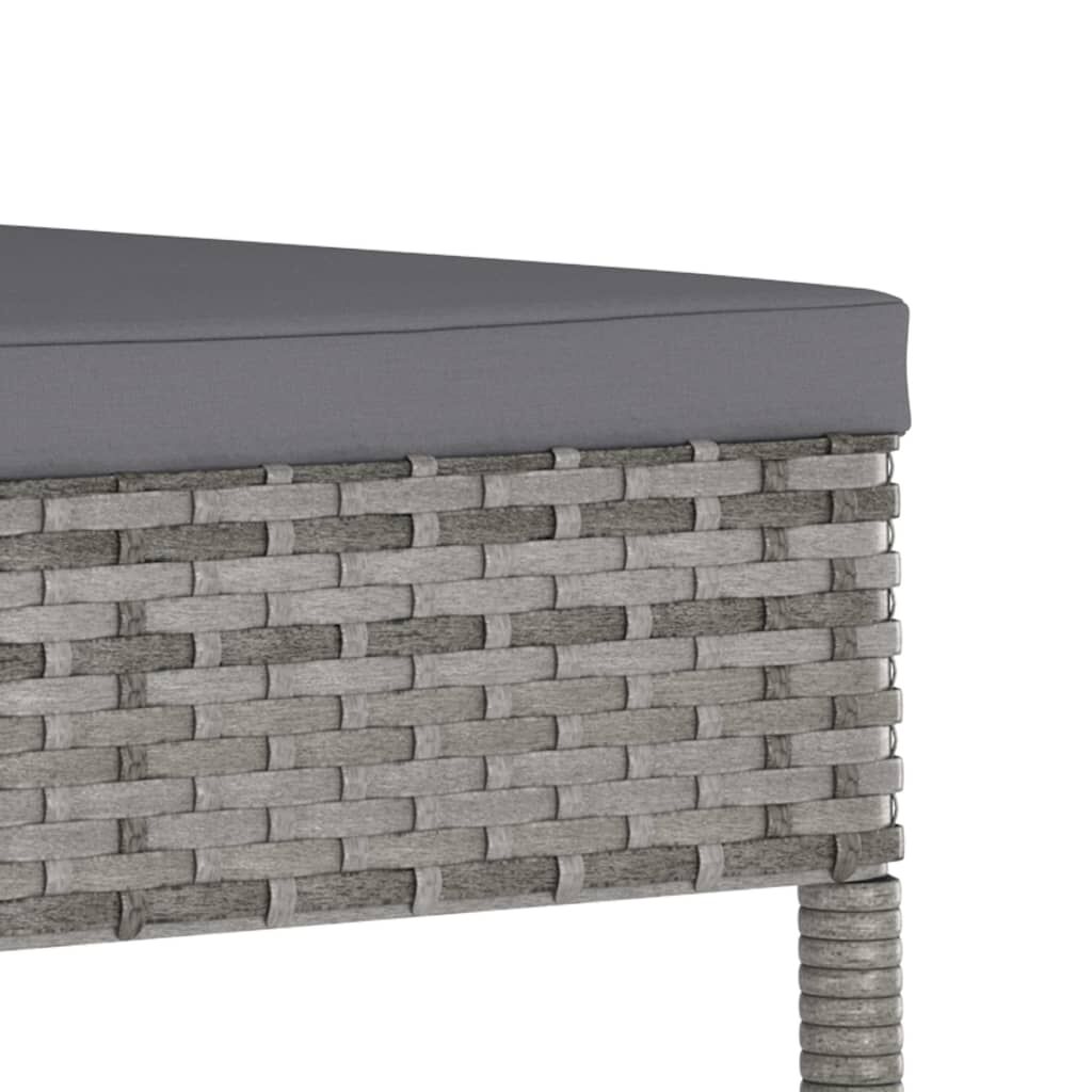 vidaXL 7 Piece Garden Dining Set Poly Rattan Grey
