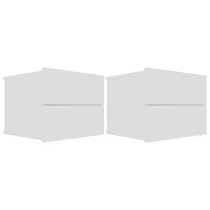 vidaXL Bedside Cabinets 2 pcs White 40x30x30 cm Engineered Wood