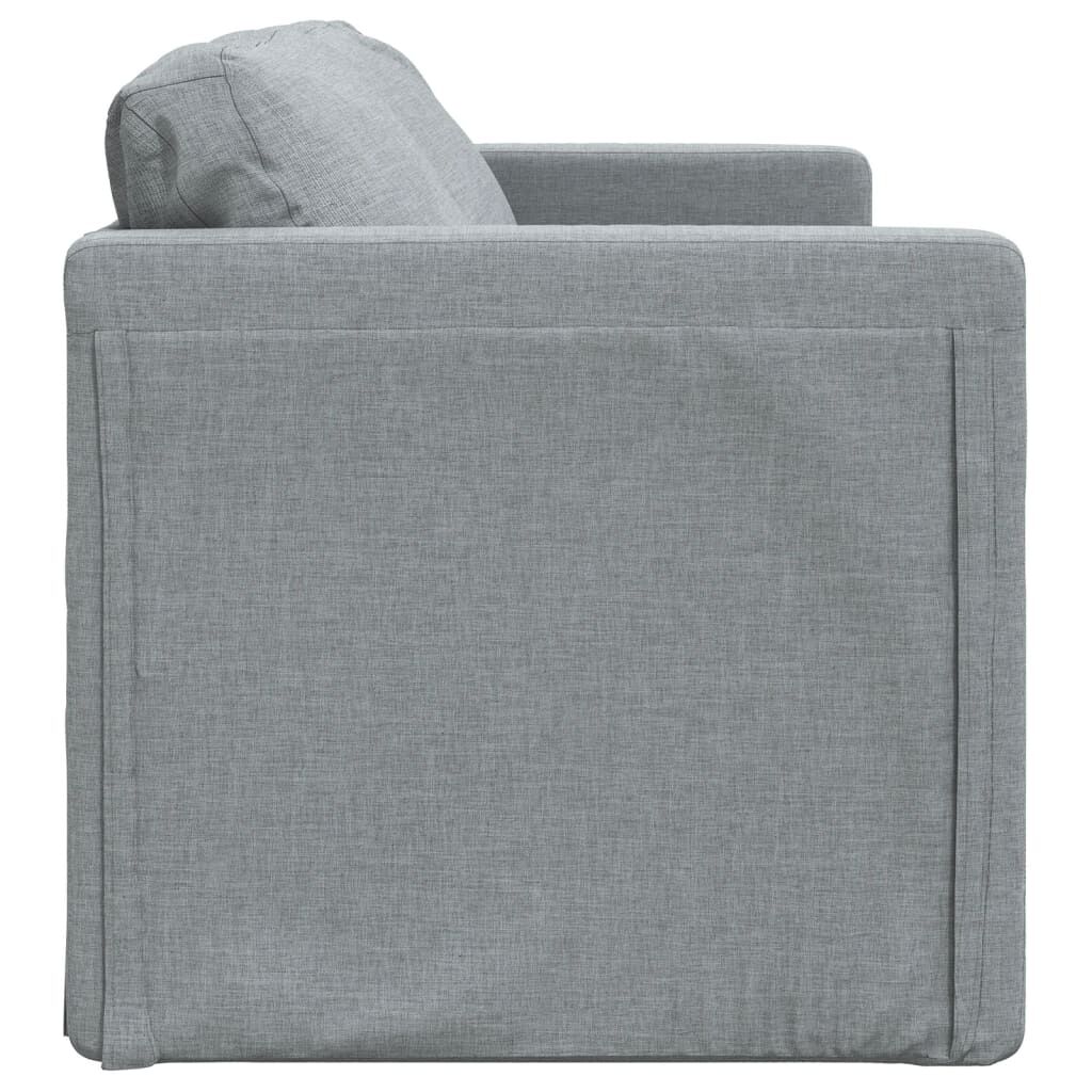 vidaXL Floor Sofa Bed 2-in-1 Light Grey 112x174x55 cm Fabric