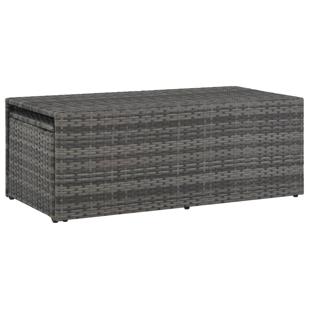 vidaXL 6 Piece Garden Lounge Set with Cushions Poly Rattan Grey