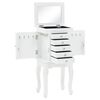 vidaXL Jewellery Cabinet | White | MDF and pine wood | 27 x 20 x 57 cm