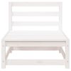vidaXL Garden Middle Sofas 3 pcs White Solid Wood Pine