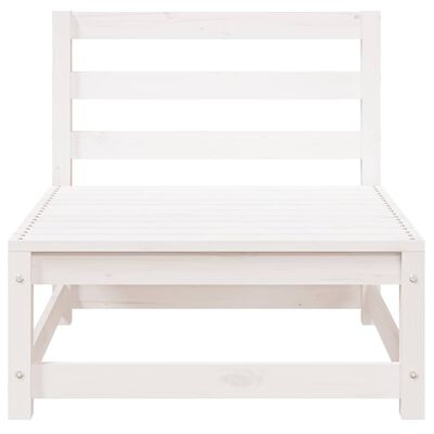 vidaXL Garden Middle Sofas 3 pcs White Solid Wood Pine, white vidaXL Garden Middle Sofas 3 pcs White Solid Wood Pine