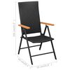 vidaXL 9 Piece Garden Dining Set Black and Brown