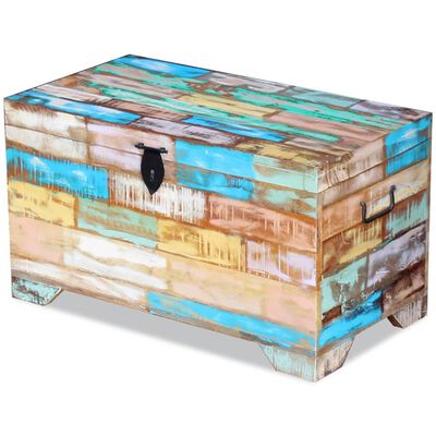 vidaXL Storage Chest Solid Reclaimed Wood, multicolour vidaXL Storage Chest Solid Reclaimed Wood