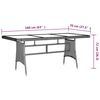vidaXL 7 Piece Outdoor Dining Set Poly Rattan Black