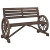 vidaXL Garden Bench 2-Seater Solid Wood Fir