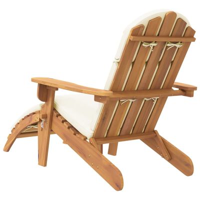 vidaXL Adirondack Garden Chair with Footrest Solid Wood Acacia