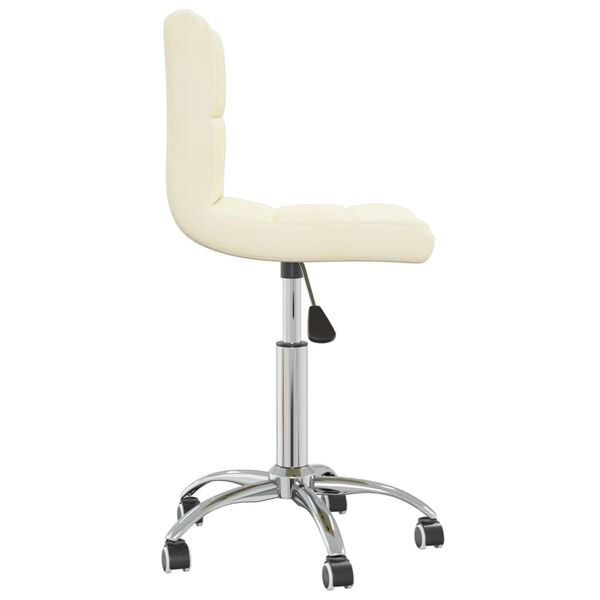 vidaXL Swivel Dining Chair Cream Fabric