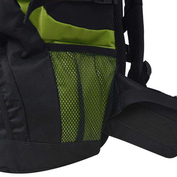 vidaXL Hiking Backpack XXL 75 L Black and Green