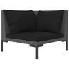 vidaXL 8 Piece Garden Lounge Set with Cushions Poly Rattan Dark Grey