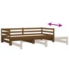 vidaXL Pull-out Day Bed without Mattress Honey Brown 2x(90x200)cm