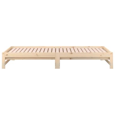 vidaXL Pull-out Day Bed without Mattress 2x(90x200) cm Solid Wood Pine