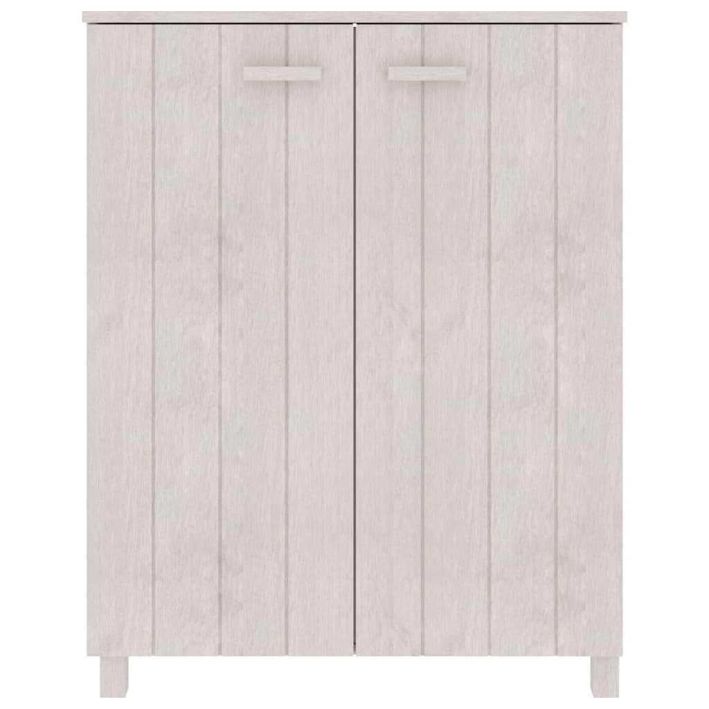 vidaXL Shoe Cabinet HAMAR White 85x40x108 cm Solid Wood Pine