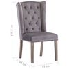 vidaXL Dining Chairs 6 pcs Grey Velvet